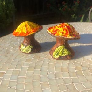 Vintage Toadstool Mushroom Salt and Pepper Shakers